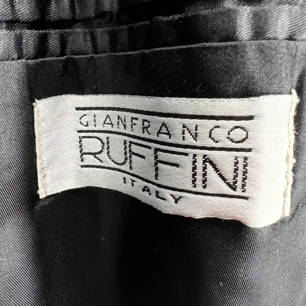 Gianfranco Ruffini Blazer Mens 46R Black Cashmere Blend Dinner‎ Jacket Italy Vtg